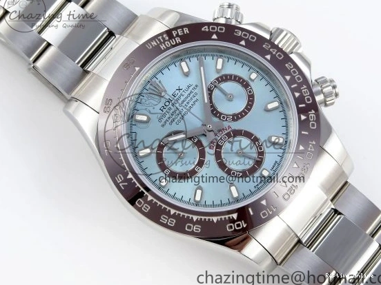 0418 TimelessDesign DAYTONA 116506 SS OMF BEST EDITION ICE BLUE DIAL ON SS BRACELET A7750 (SLIM MOVEMENT) 1811
